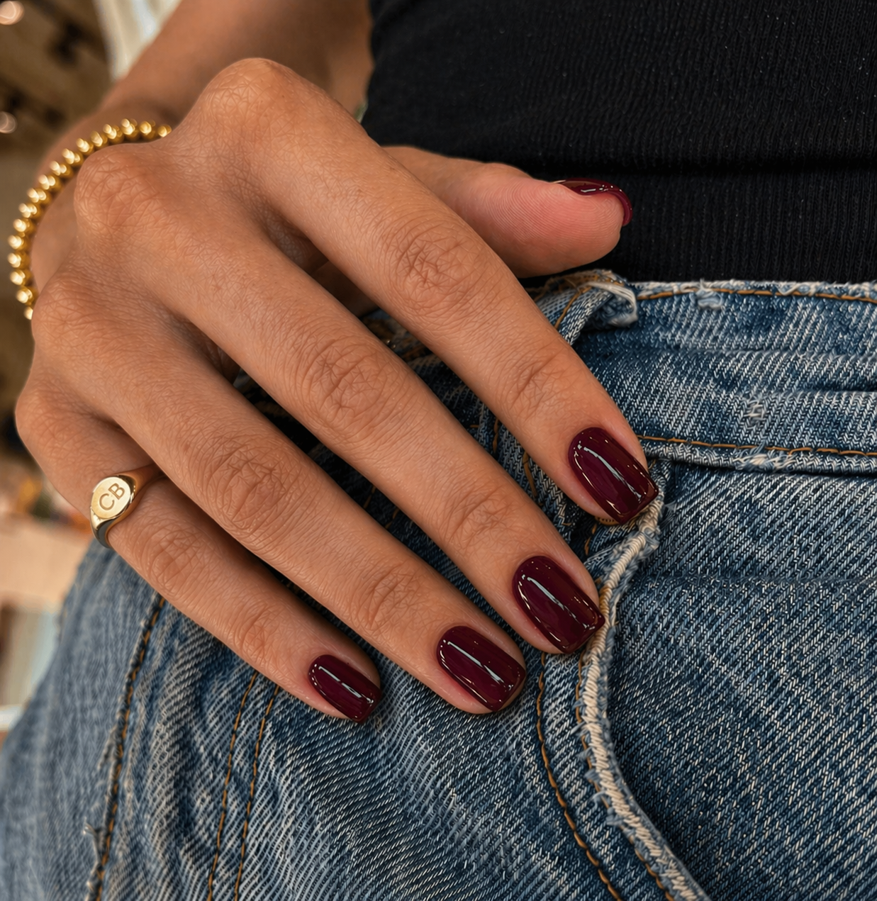 Deep Burgundy | Semi Cured Gel Nail Wraps