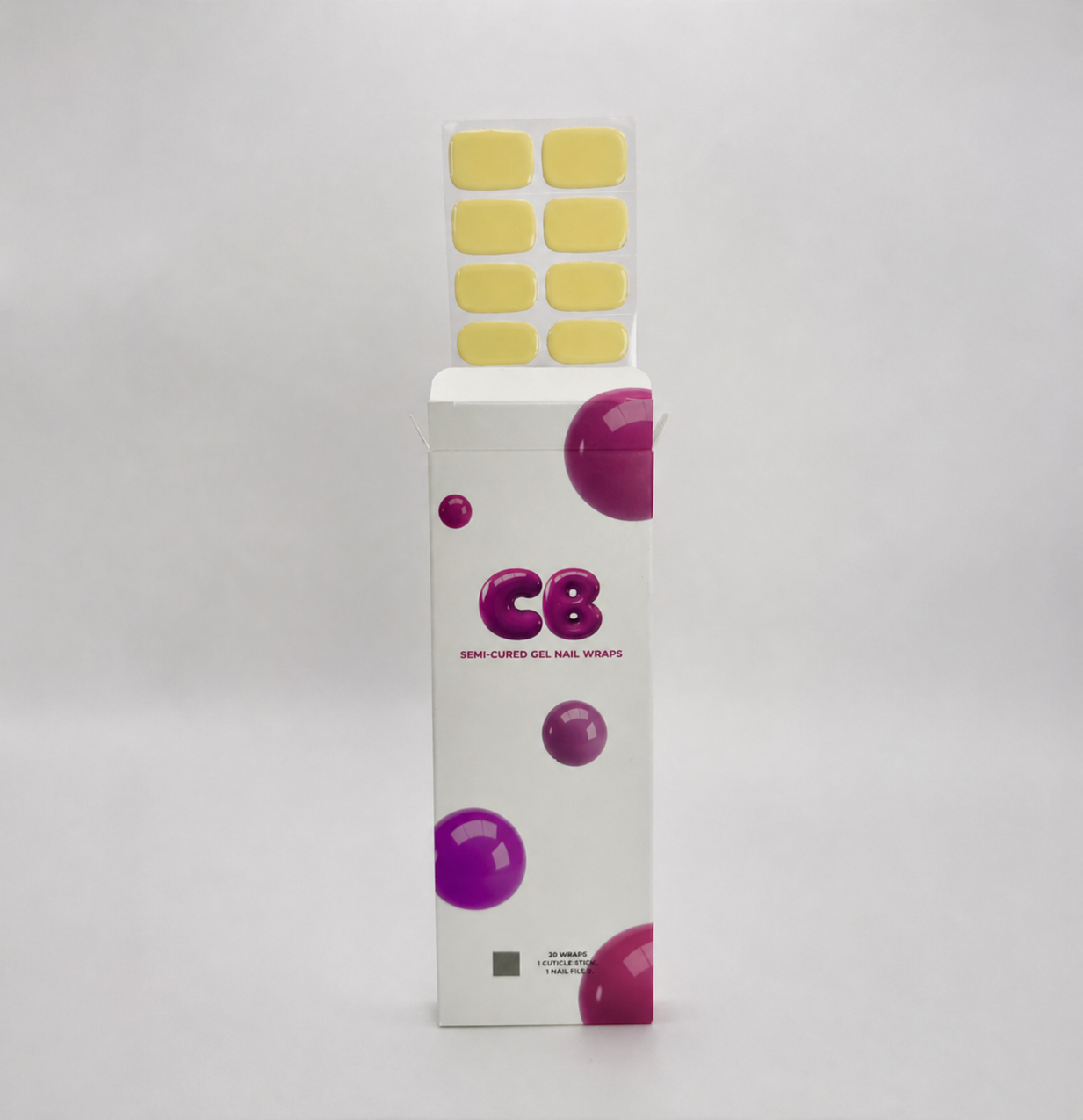 Butter Yellow | Semi Cured Gel Nail Wraps