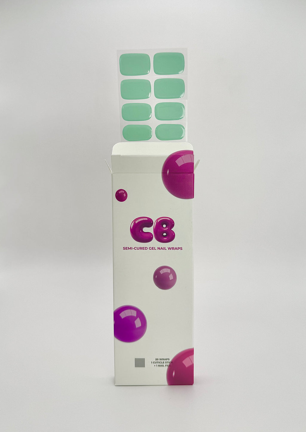 Purple Semi-Cured UV Gel Nail Wraps