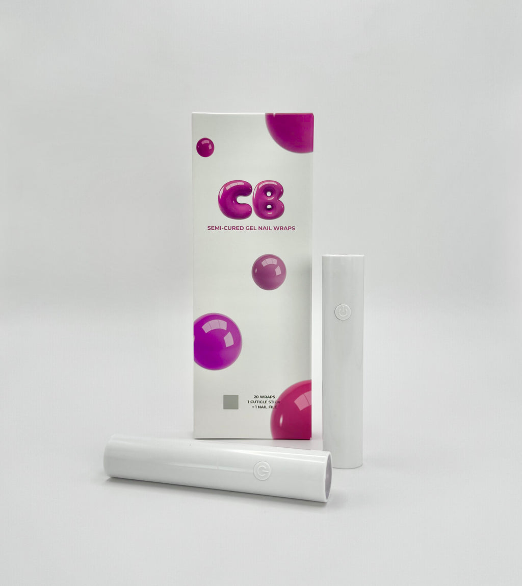 Burgundy Semi Cured UV Gel Nail Wraps