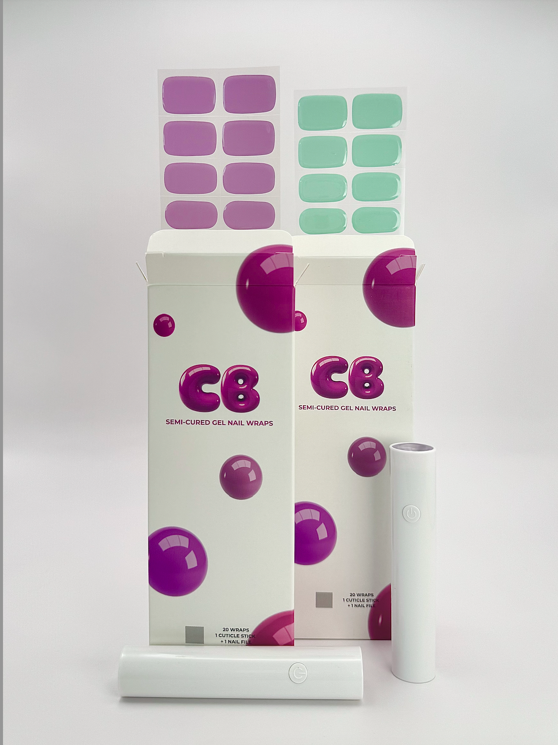 Black Semi Cured UV Gel Nail Wraps