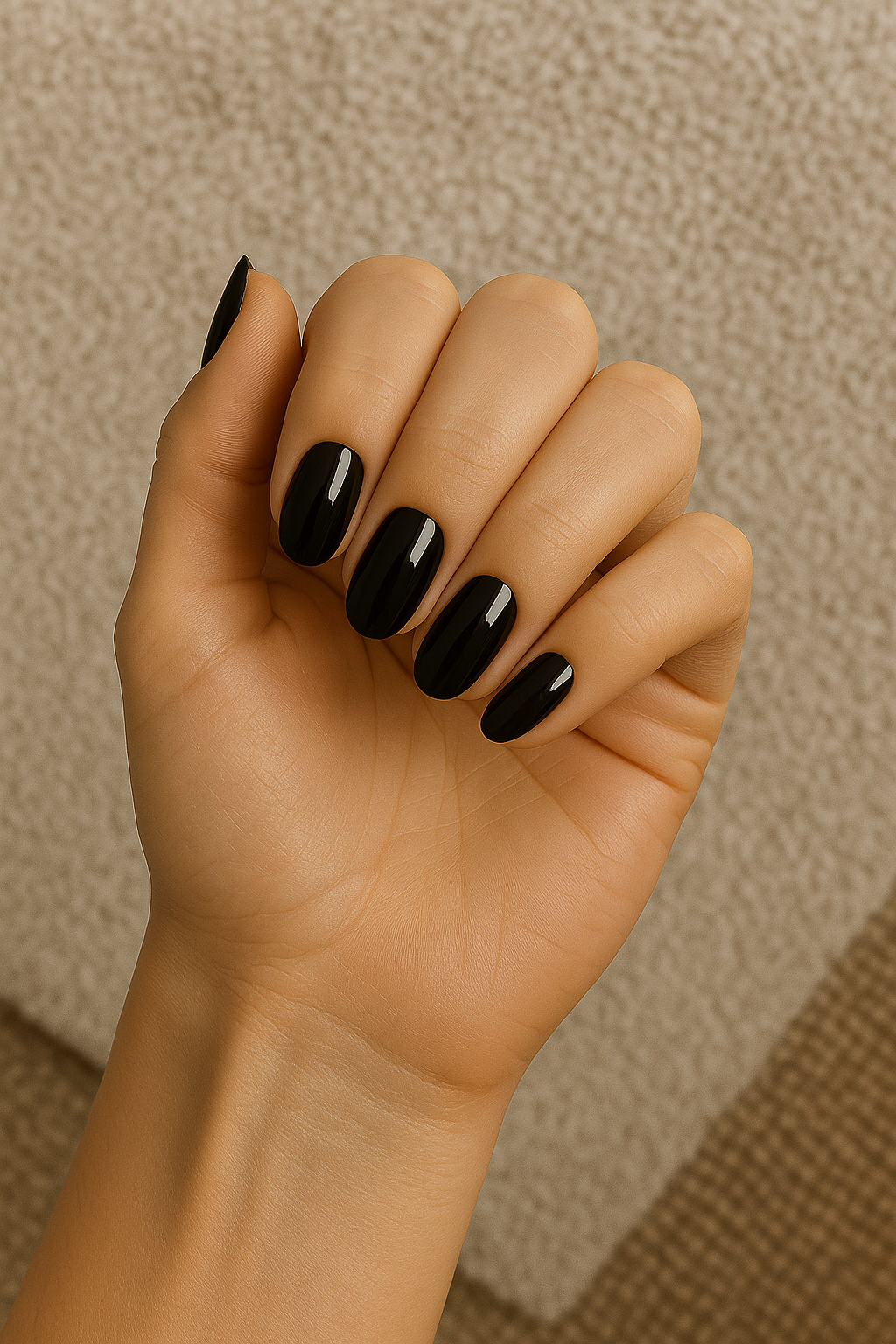 Black Semi Cured UV Gel Nail Wraps
