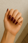 Deep Burgundy | Semi Cured Gel Nail Wraps