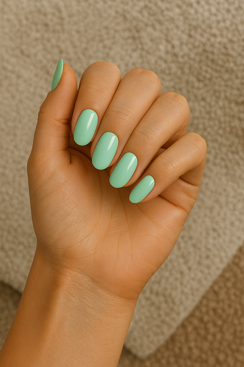 Mint Green Semi Cured UV Gel Nail Wraps