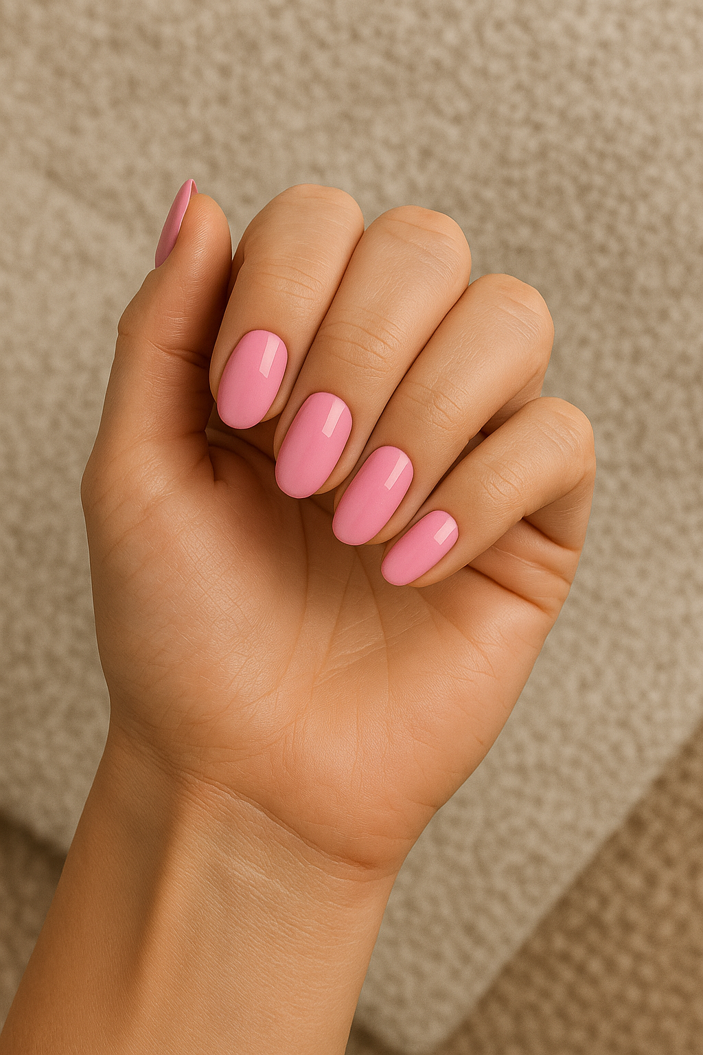 Candy Pink Semi Cured UV Gel Nail Wraps