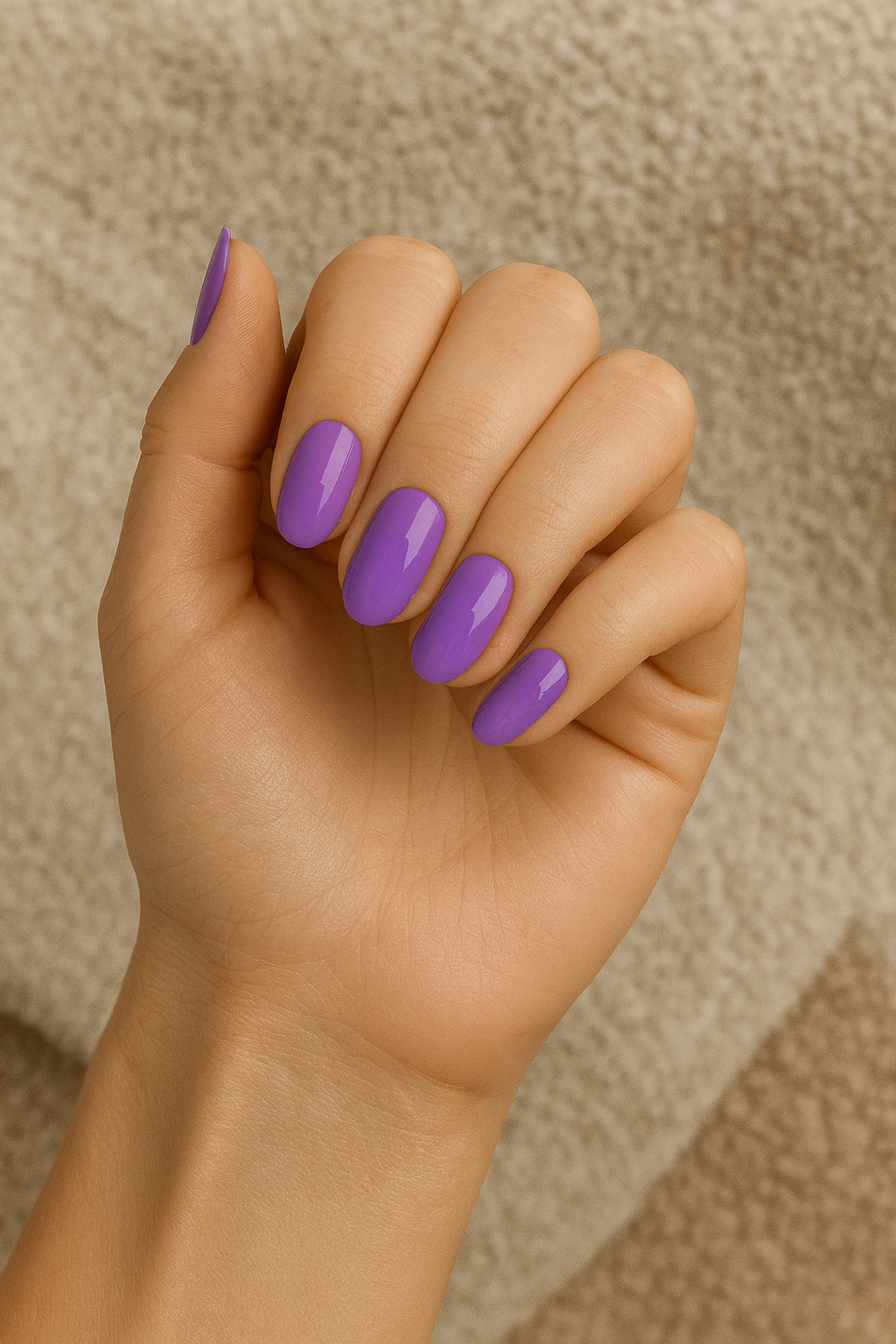 Purple Semi-Cured UV Gel Nail Wraps