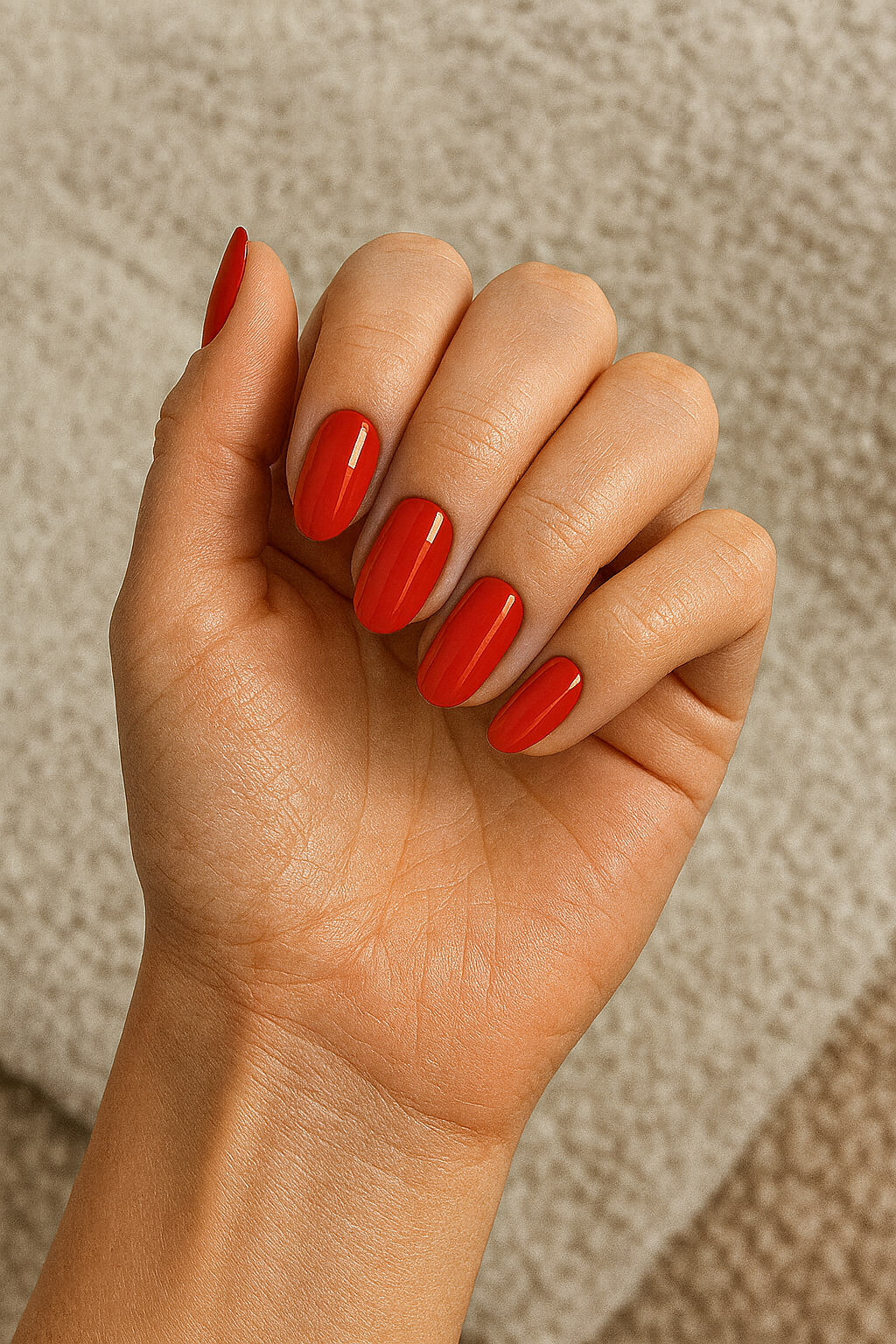 Red Semi Cured Gel UV Nail Wraps
