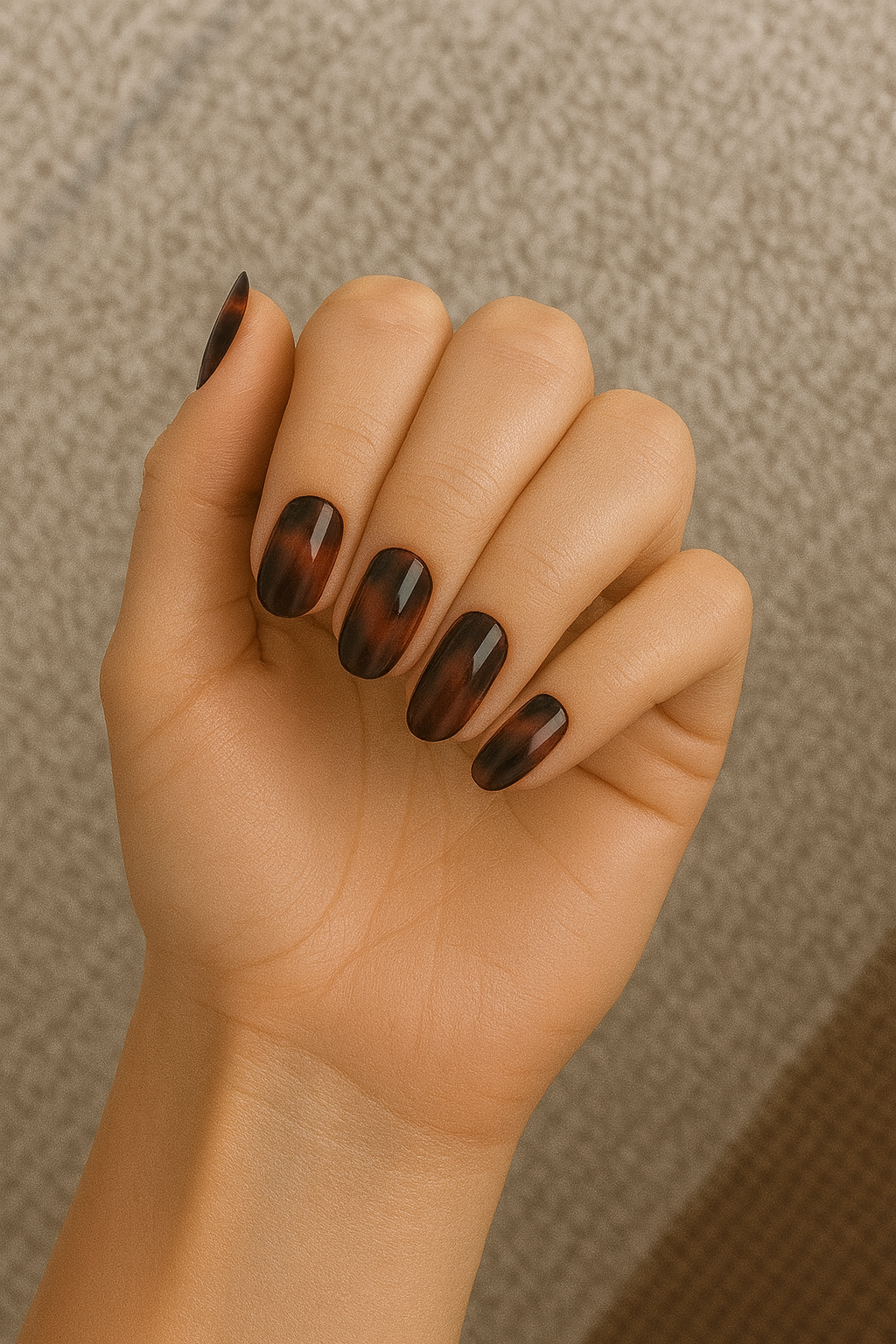 Soft Tortoise Shell Semi Cured UV Gel Nail Wraps